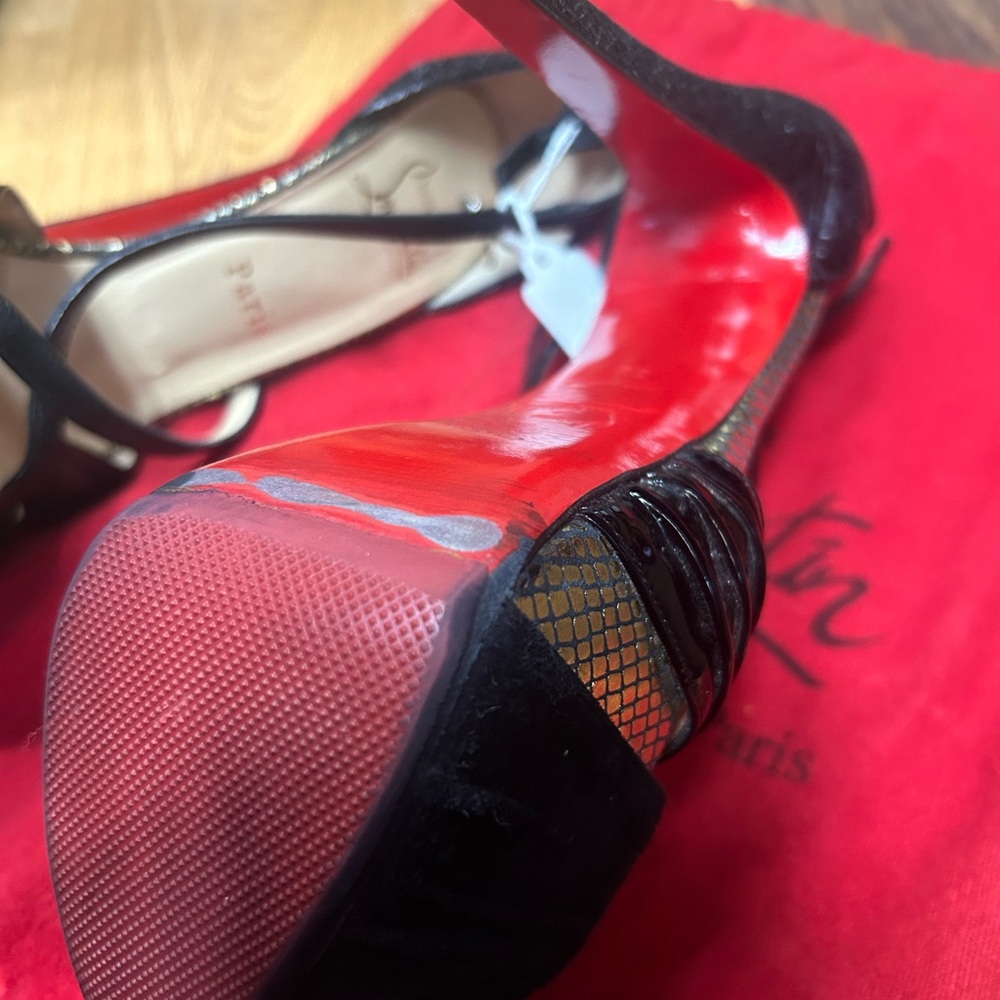 Christian Louboutin Black and Red Women's Shoes
